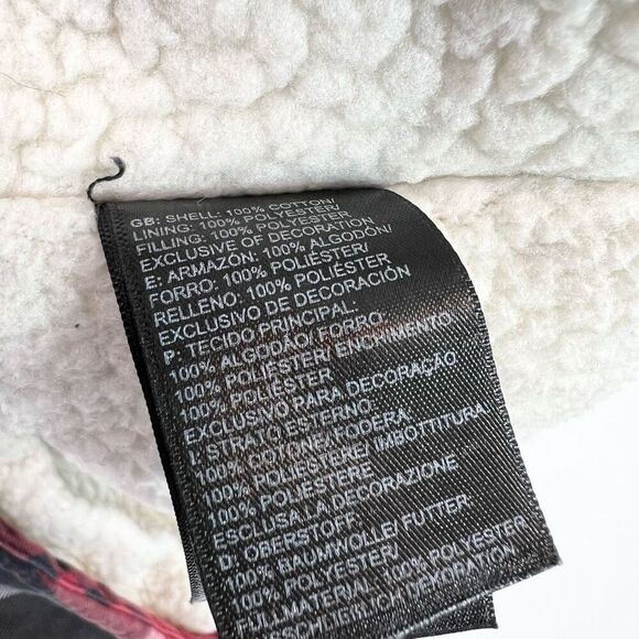 The North Face Jacket Mens Small Red & Blac Plaid Sherpa Campshire Flannel Shirt - Picture 6 of 8